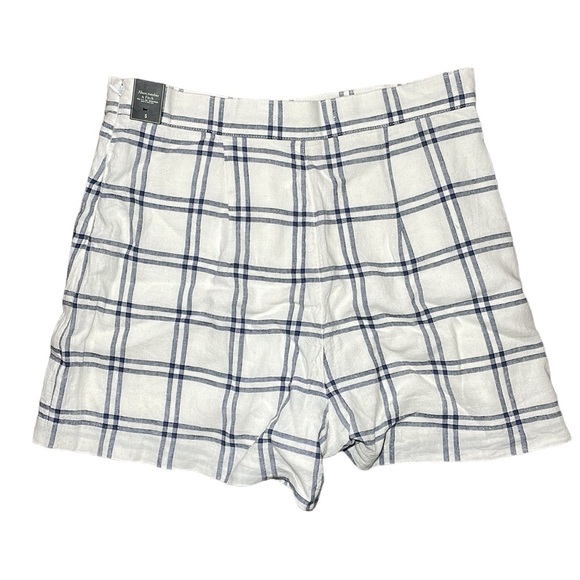 Abercrombie & Fitch Womens Windowpane Sheered Crop Top and Shorts Set Small - Picture 8 of 9